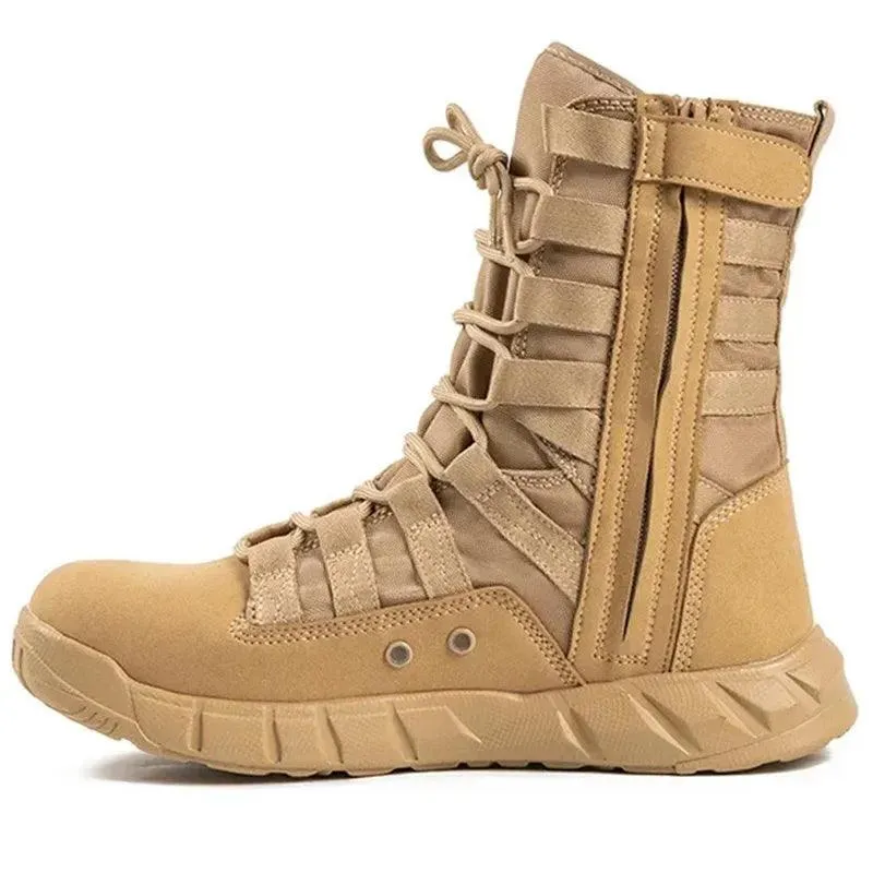 Lightweight Combat Boot – Green Desert Brown Tactical Hiking Boots for Men