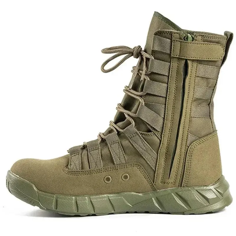 Lightweight Combat Boot – Green Desert Brown Tactical Hiking Boots for Men