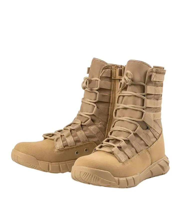 Lightweight Combat Boot – Green Desert Brown Tactical Hiking Boots for Men