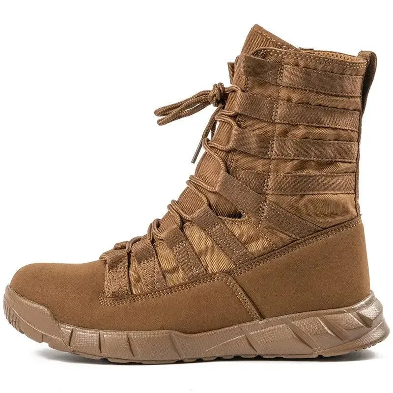 Lightweight Combat Boot – Green Desert Brown Tactical Hiking Boots for Men