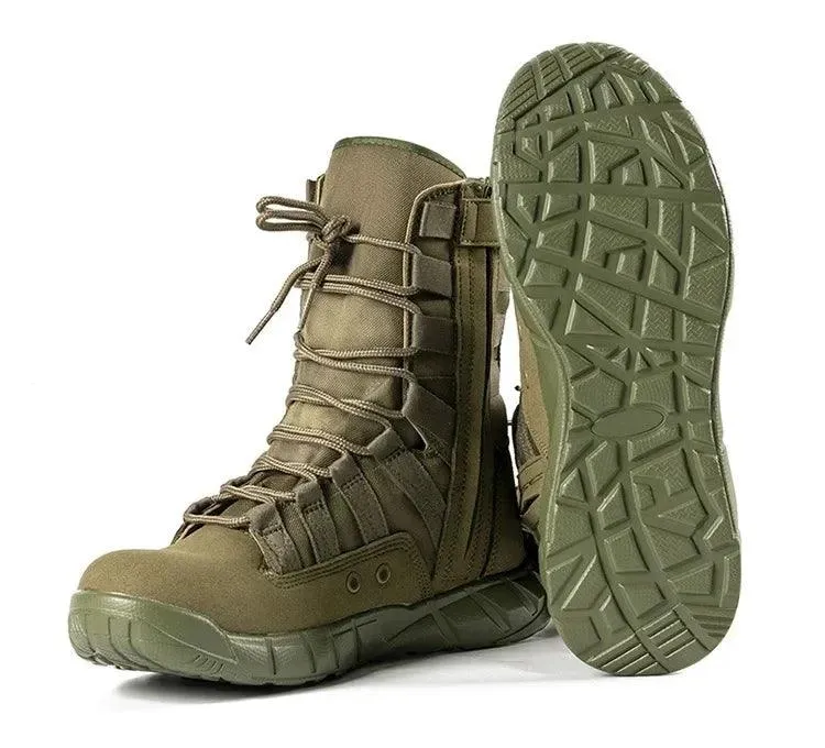 Lightweight Combat Boot – Green Desert Brown Tactical Hiking Boots for Men