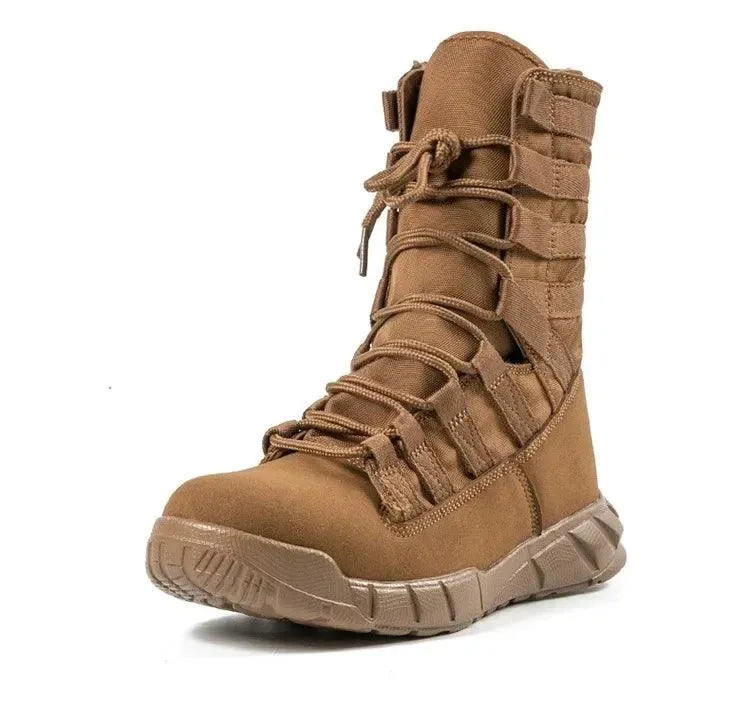 Lightweight Combat Boot – Green Desert Brown Tactical Hiking Boots for Men