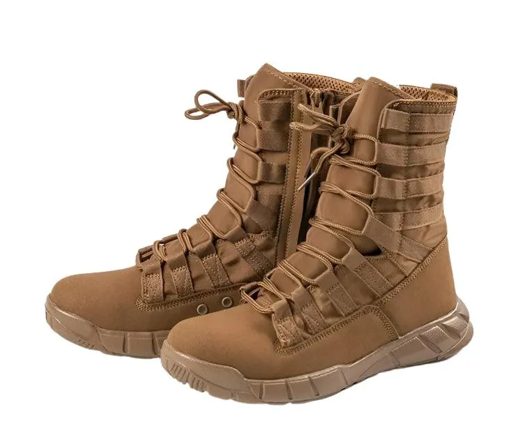 Lightweight Combat Boot – Green Desert Brown Tactical Hiking Boots for Men