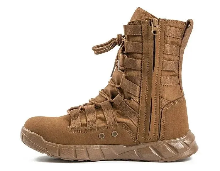 Lightweight Combat Boot – Green Desert Brown Tactical Hiking Boots for Men