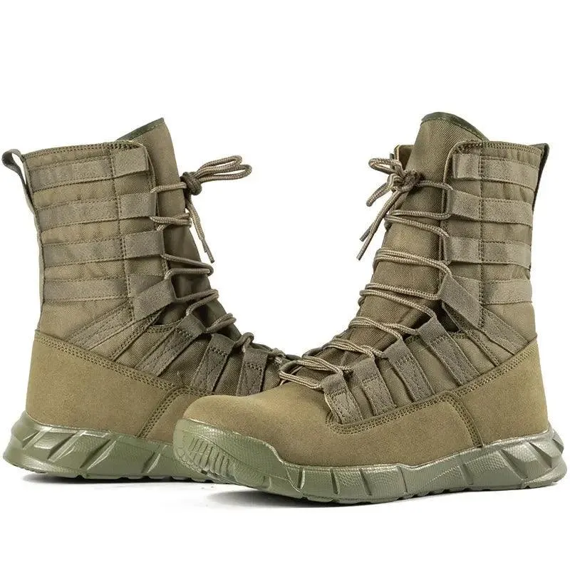 Lightweight Combat Boot – Green Desert Brown Tactical Hiking Boots for Men