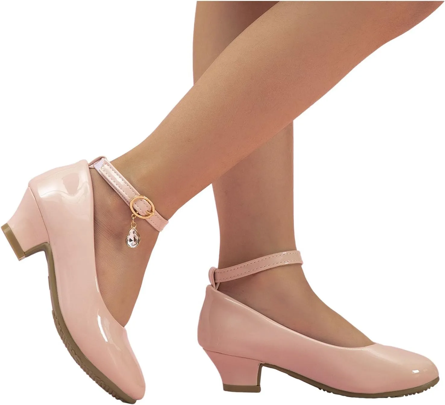 Little Girl Easter Summer Dress Shoes Girls High Heels Little Girl Single Shoes Children Princess Middle and