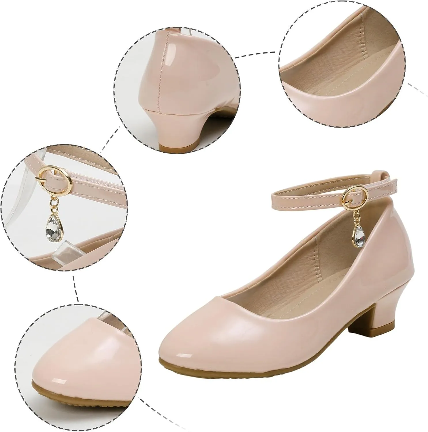 Little Girl Easter Summer Dress Shoes Girls High Heels Little Girl Single Shoes Children Princess Middle and