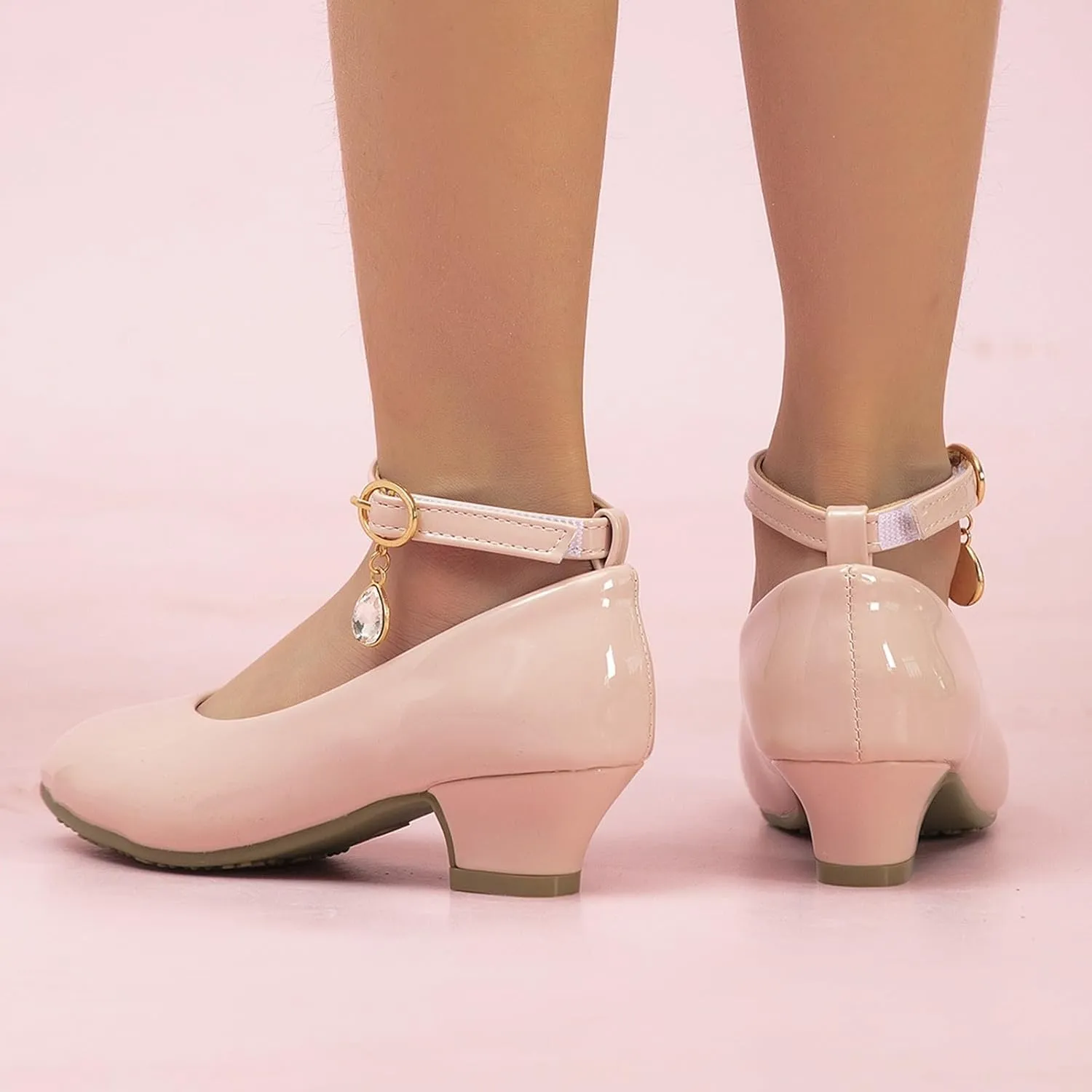 Little Girl Easter Summer Dress Shoes Girls High Heels Little Girl Single Shoes Children Princess Middle and