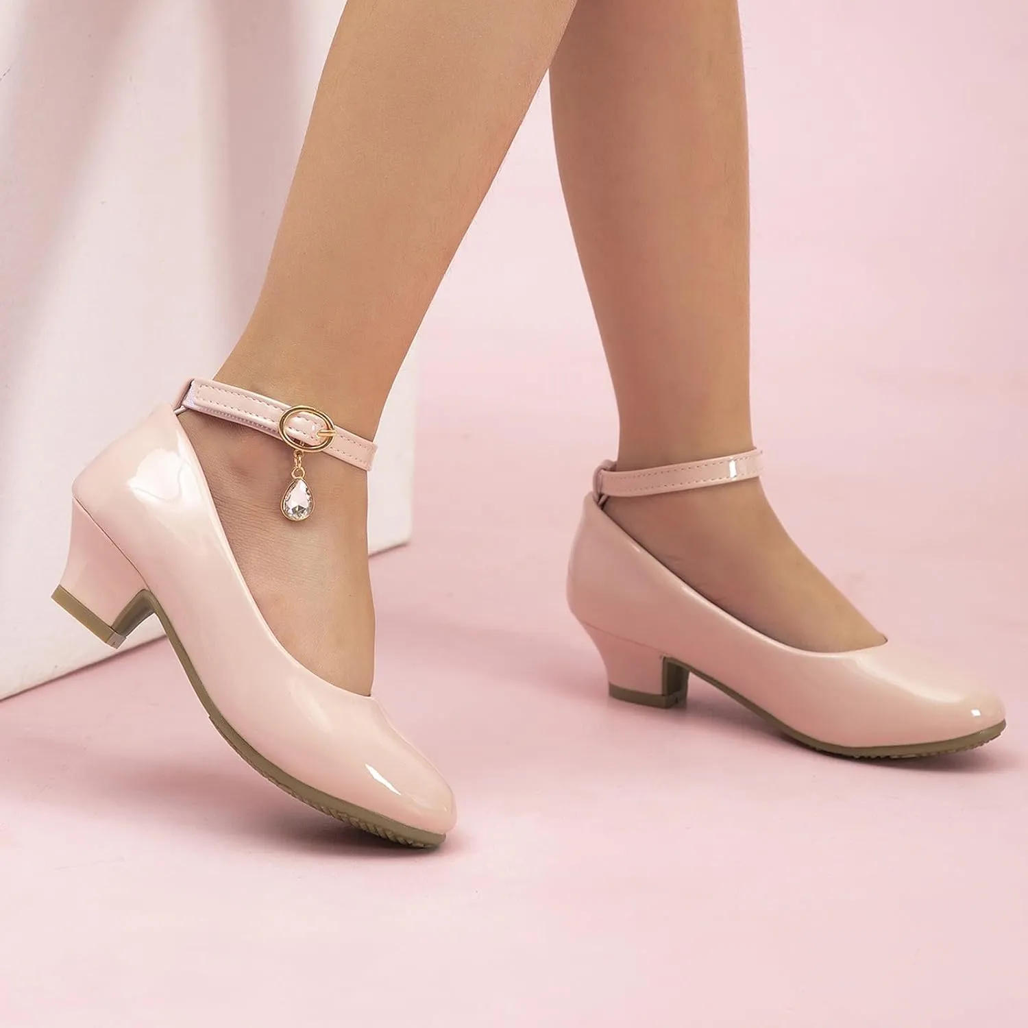 Little Girl Easter Summer Dress Shoes Girls High Heels Little Girl Single Shoes Children Princess Middle and