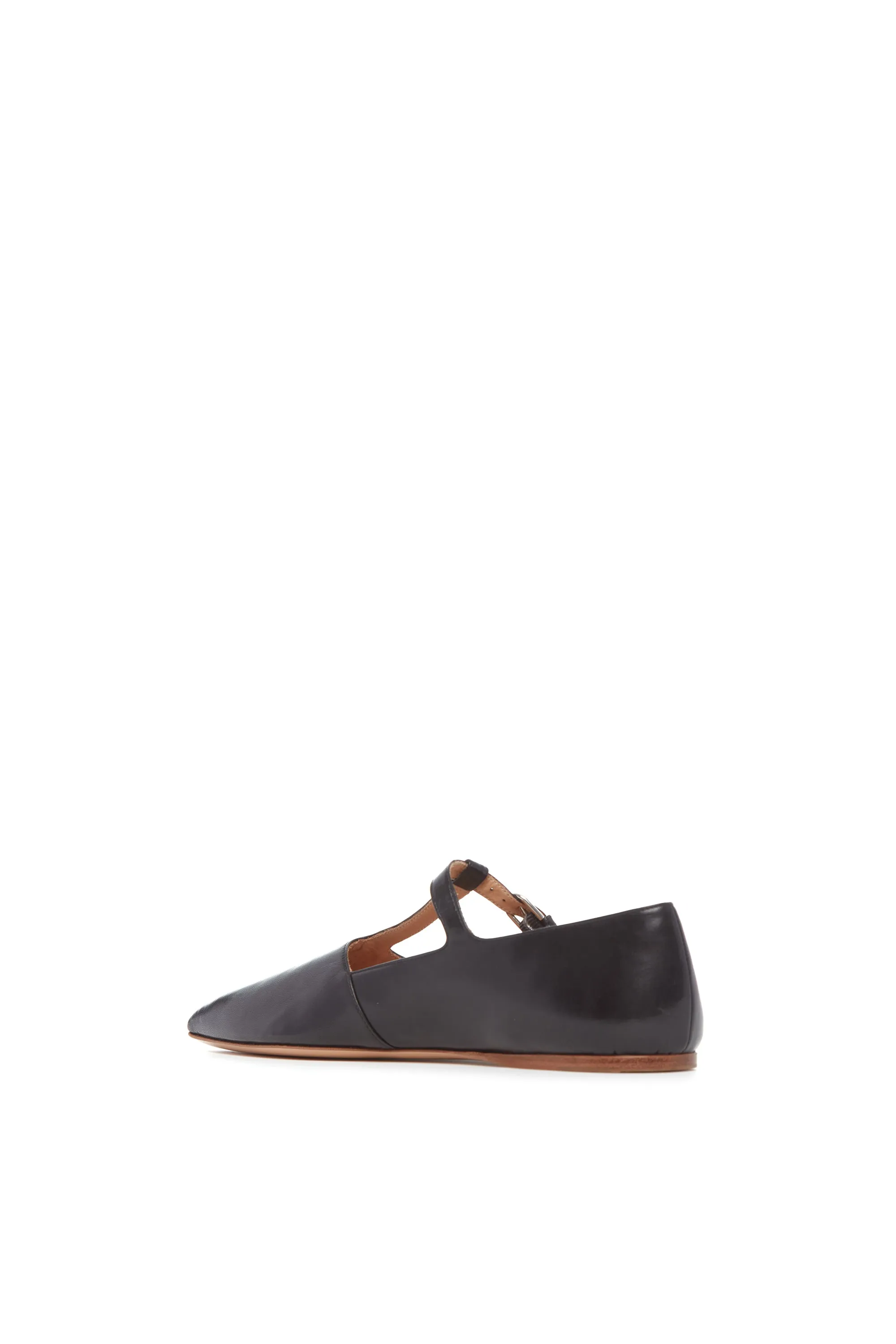 Lola Ballerina Flat in Black Nappa Leather