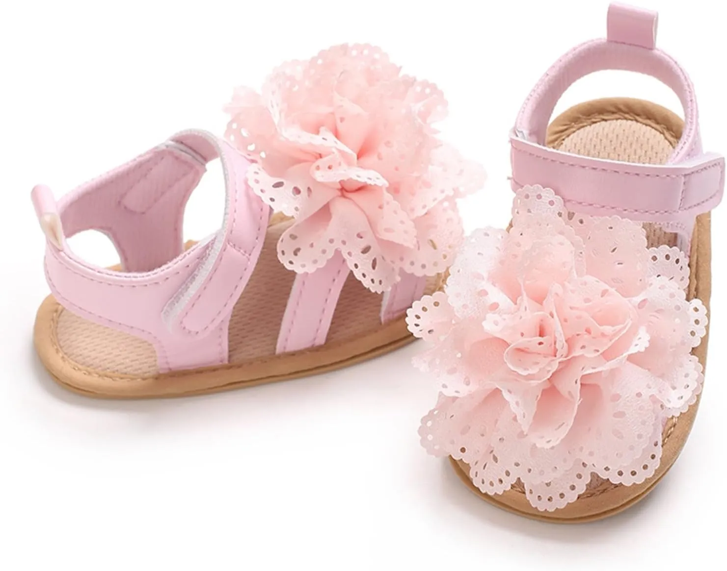 Low Heel Princess Flat Shoes Children's Dance Shoes Casual Girls Wedding Costume Dance Lace Flower Children's Fisherman Water Beach Flat Sandals