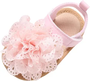 Low Heel Princess Flat Shoes Children's Dance Shoes Casual Girls Wedding Costume Dance Lace Flower Children's Fisherman Water Beach Flat Sandals
