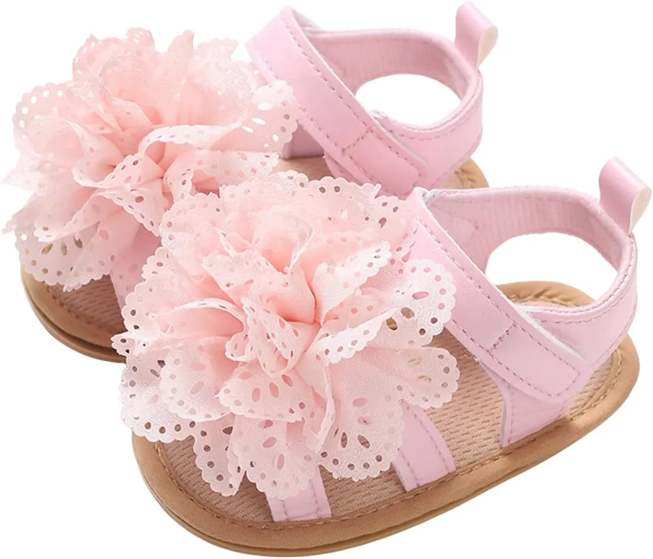 Low Heel Princess Flat Shoes Children's Dance Shoes Casual Girls Wedding Costume Dance Lace Flower Children's Fisherman Water Beach Flat Sandals