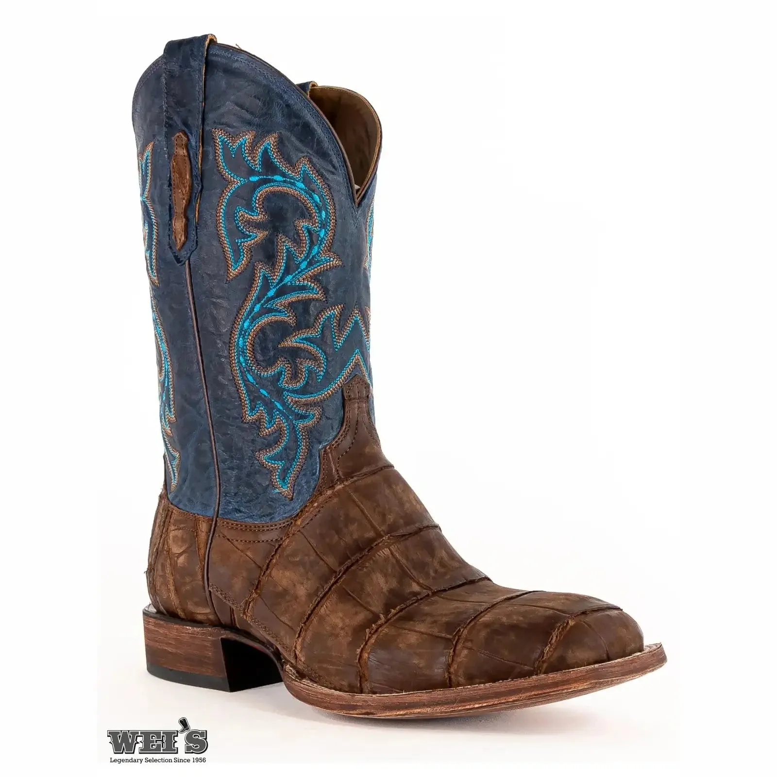 Lucchese Men's Cowboy Boot 12" Exotic Gator Wide Square Toe M4344