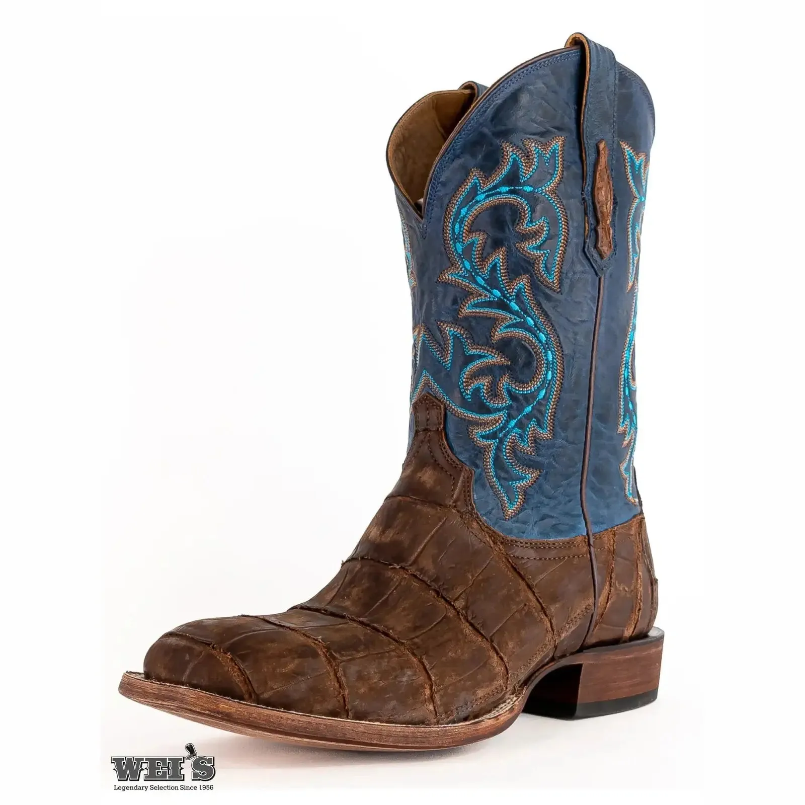 Lucchese Men's Cowboy Boot 12" Exotic Gator Wide Square Toe M4344