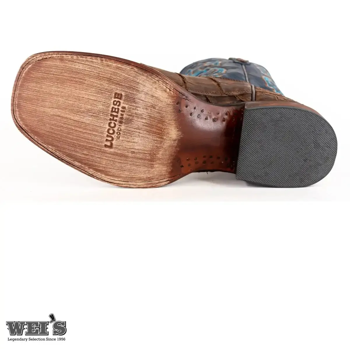 Lucchese Men's Cowboy Boot 12" Exotic Gator Wide Square Toe M4344