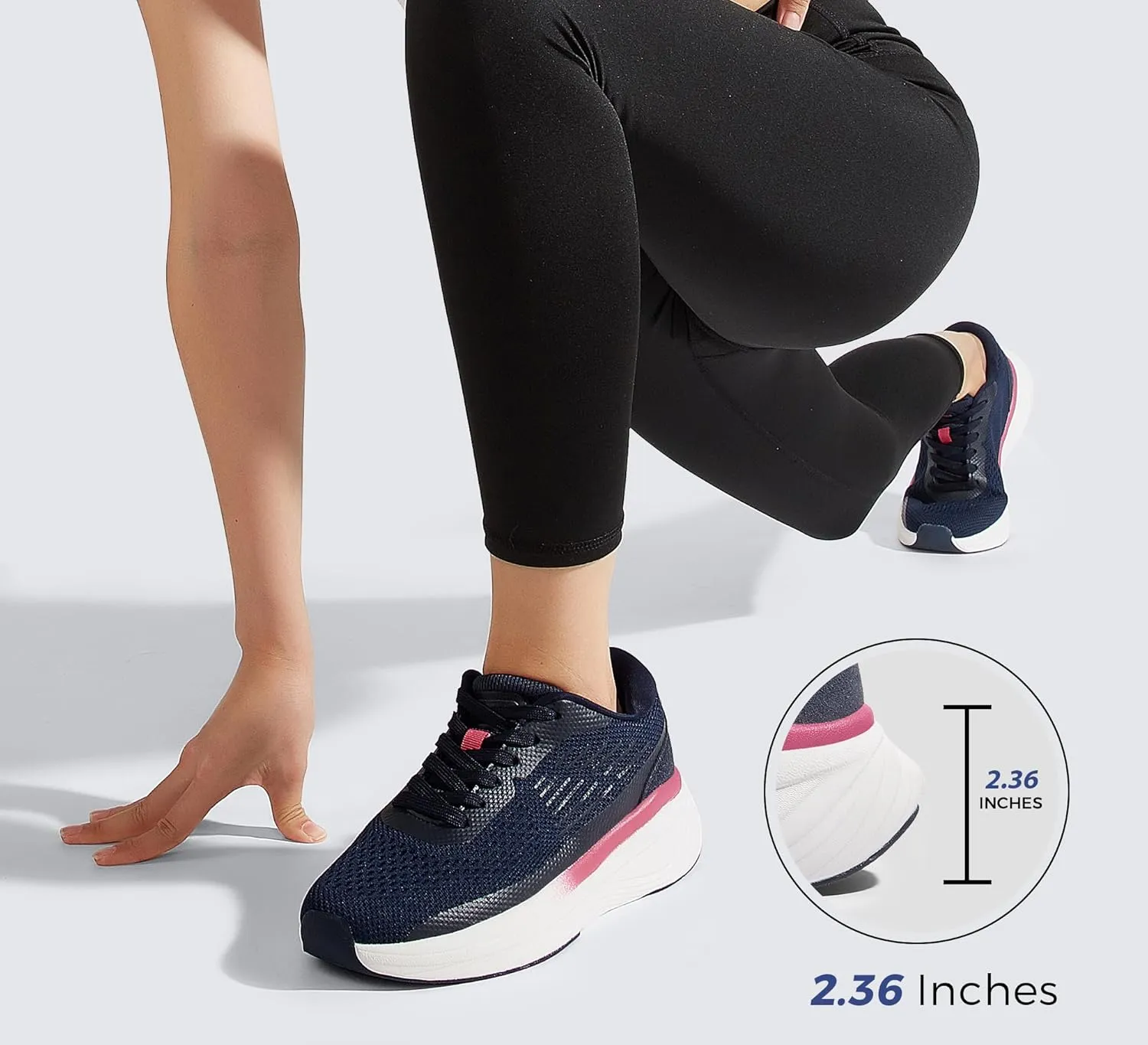 LUCKY STEP Women Running Shoes Chunky Tennis Workout Athletic Sports Gym Sneakers Cross Training Hiking Breathable Non Slip Walking Shoes