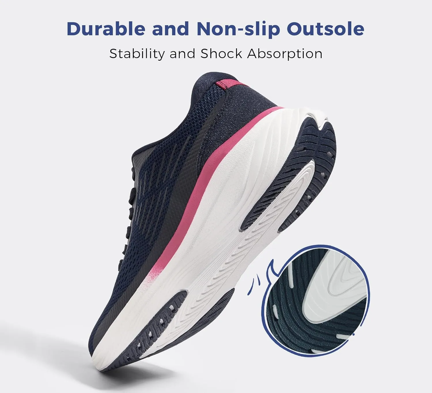 LUCKY STEP Women Running Shoes Chunky Tennis Workout Athletic Sports Gym Sneakers Cross Training Hiking Breathable Non Slip Walking Shoes
