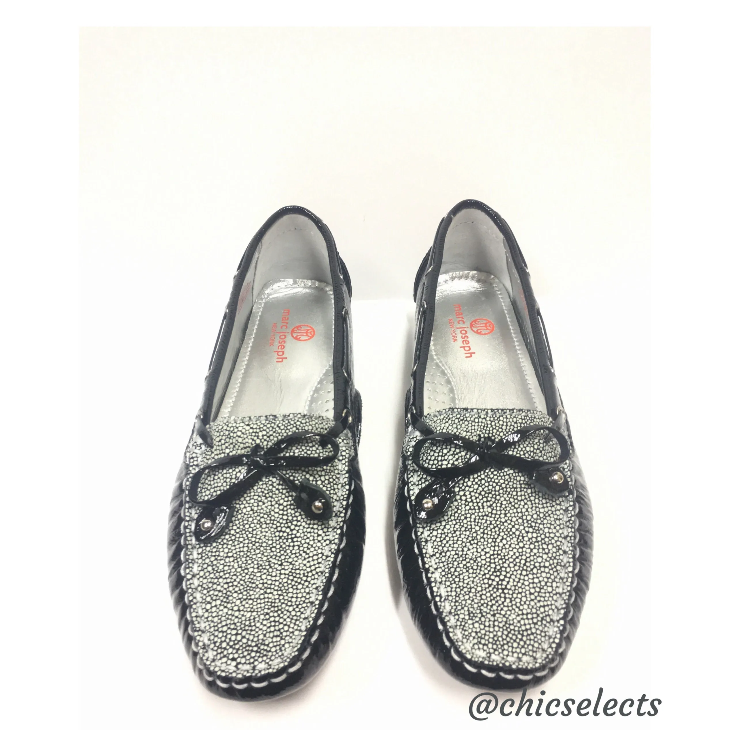MARC JOSEPH PATENT LEATHER DRIVER FLATS MOCCASINS SIZE 8