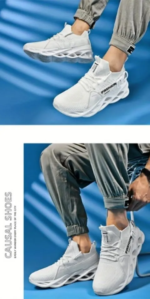 Men's Blade Shoes, Breathable Shock Absorption Running Shoes Lightweight Non-Slip Shoes for Jogging Tennis Gym, Walking Sneakers, Athletic Shoes for Youth Teenager