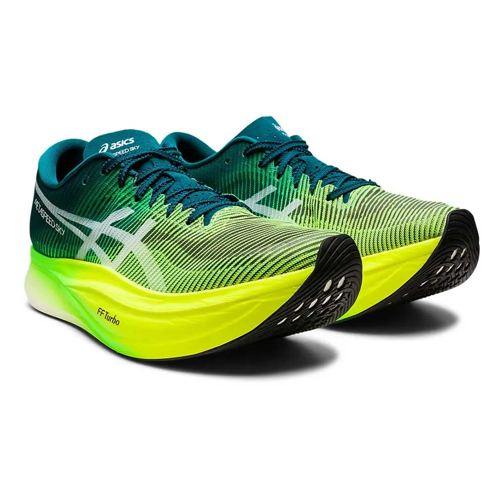 Men's Metaspeed Sky  Running Shoe- Velvet Pine/Safety Yellow- Regular (D)