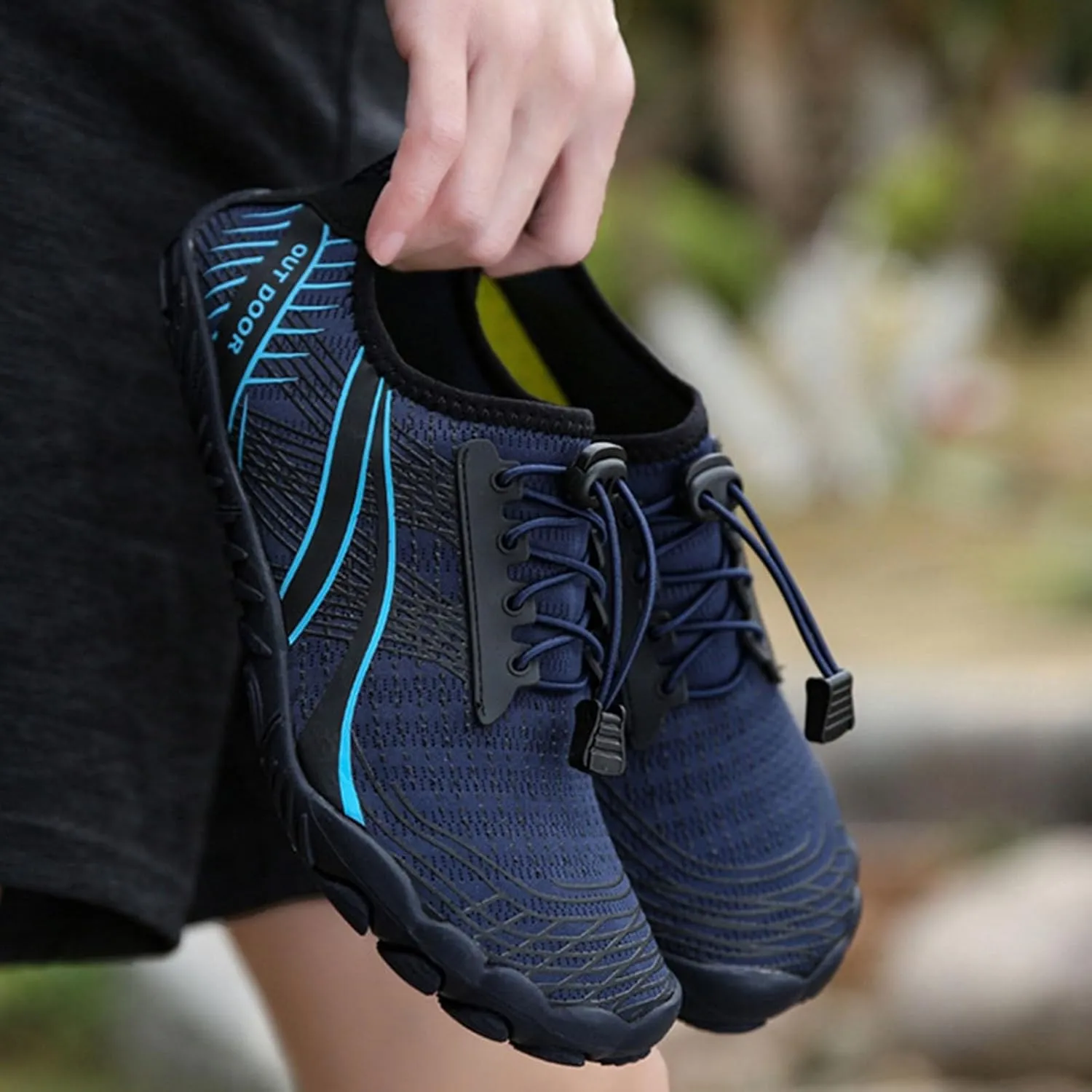 Mens Water Shoes Wide Toe Box Breathable Non Slip Athletic Water Shoes Hiking Womens Water Shoes Wide Width Jogging Quick Dry Pool Sports Sneaker for Pool Beach Surf Water Park Yoga