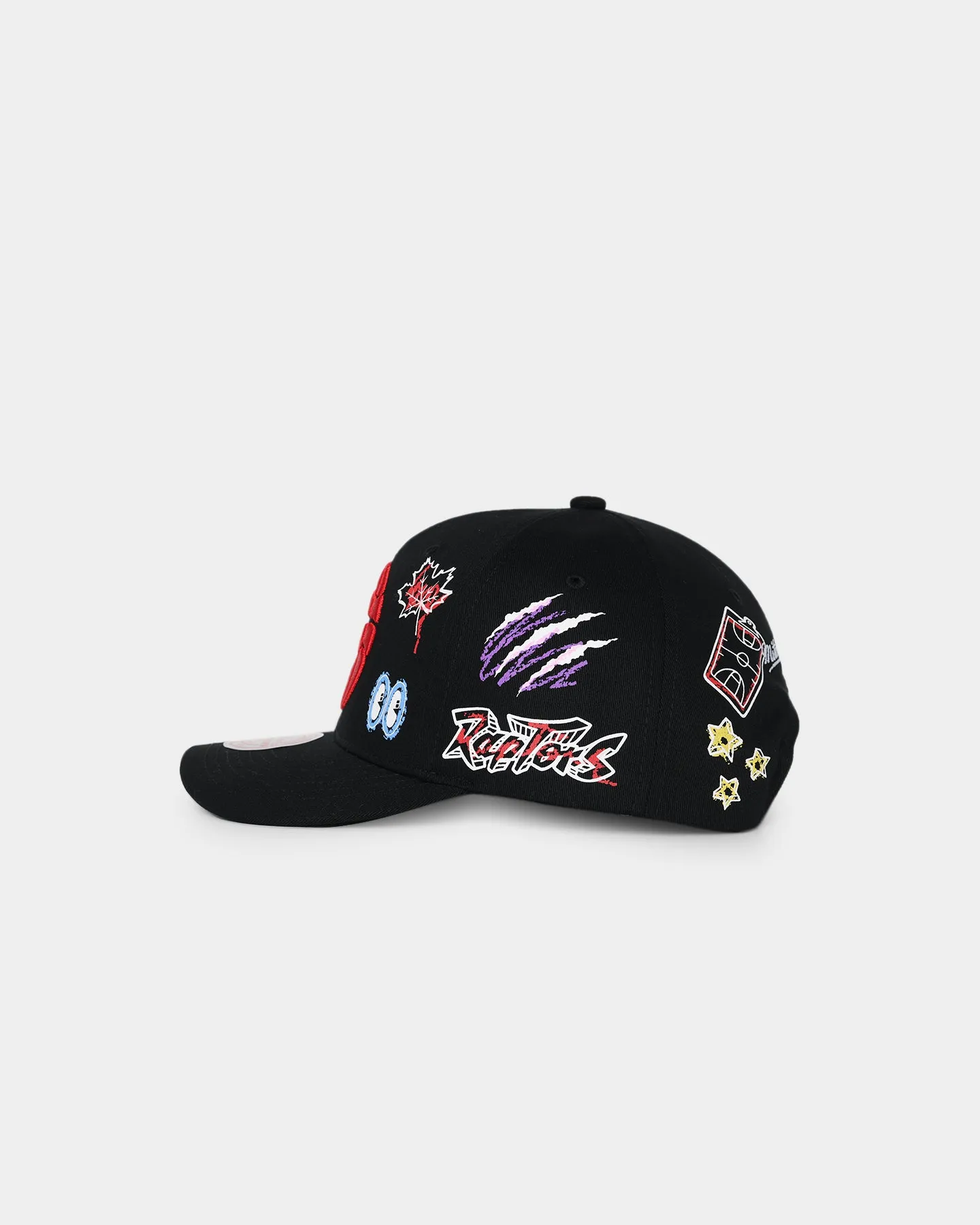Mitchell & Ness Toronto Raptors 'Hand Drawn Doodle' Pro Crown Snapback Black