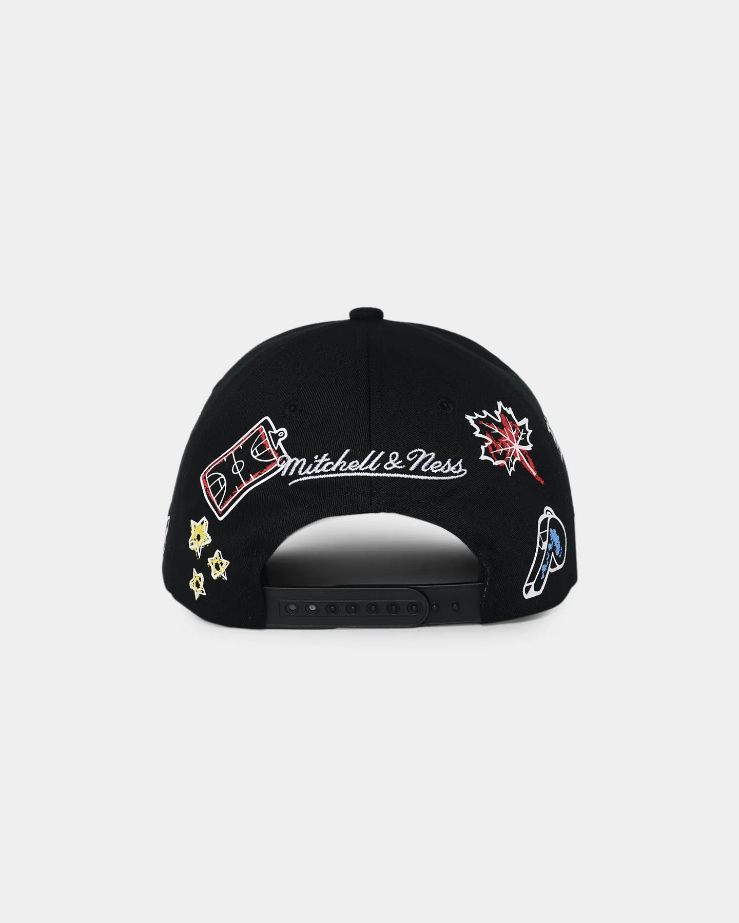 Mitchell & Ness Toronto Raptors 'Hand Drawn Doodle' Pro Crown Snapback Black