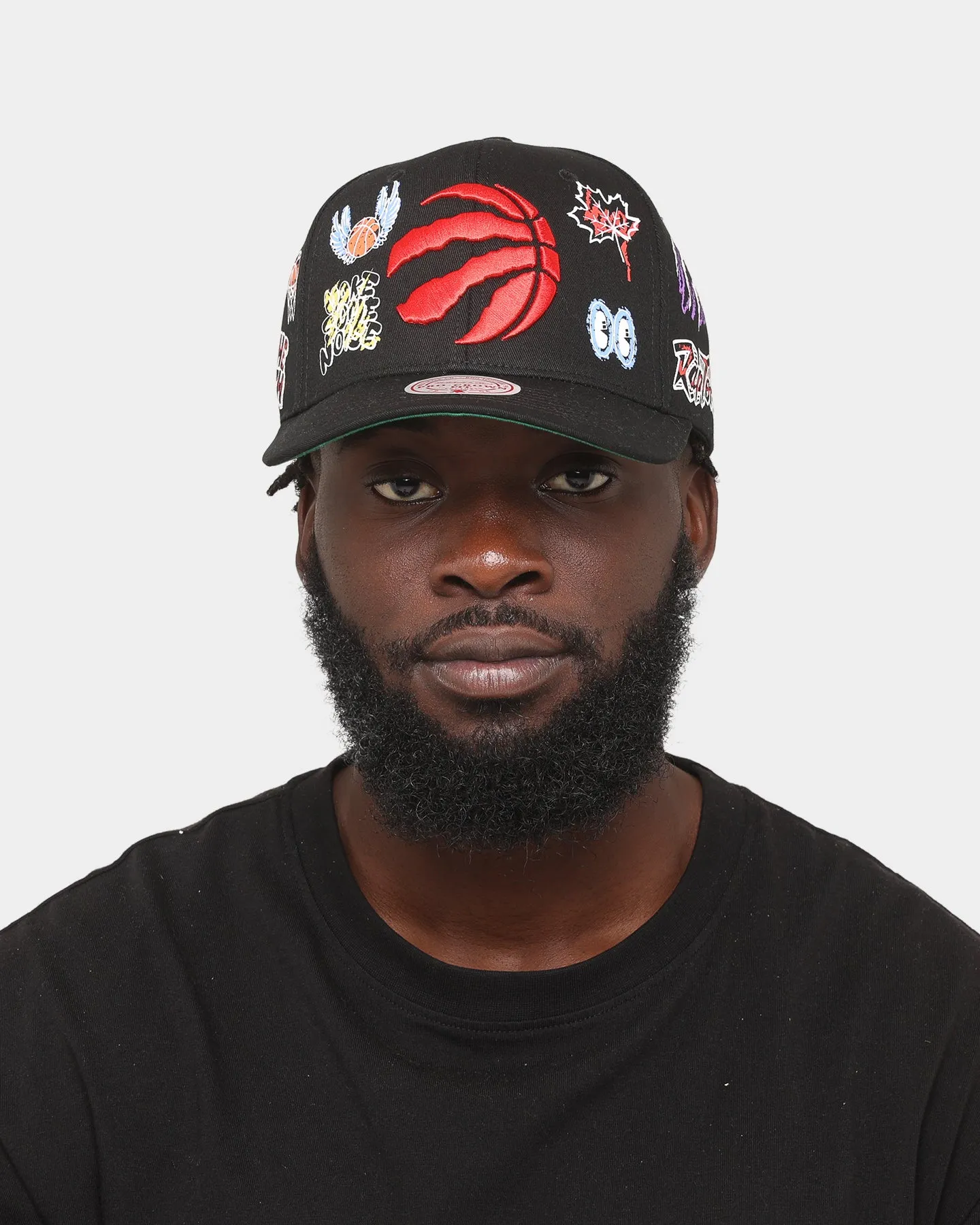 Mitchell & Ness Toronto Raptors 'Hand Drawn Doodle' Pro Crown Snapback Black
