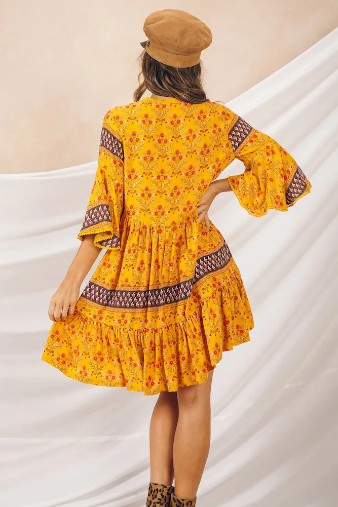 Monte Vista Dress Mustard
