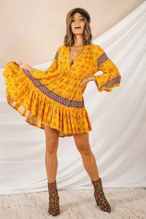 Monte Vista Dress Mustard