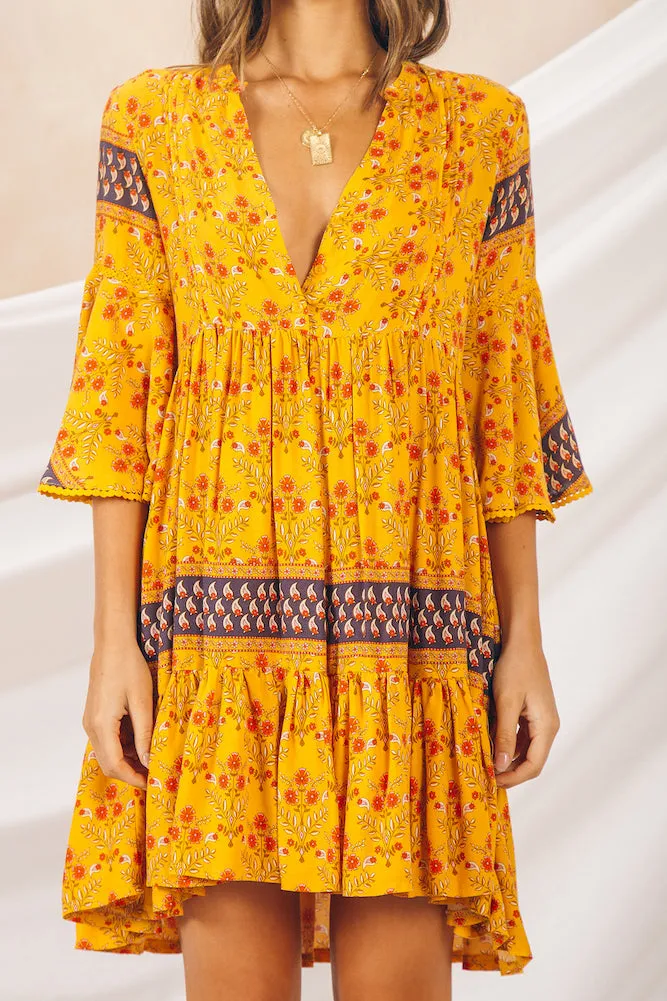 Monte Vista Dress Mustard