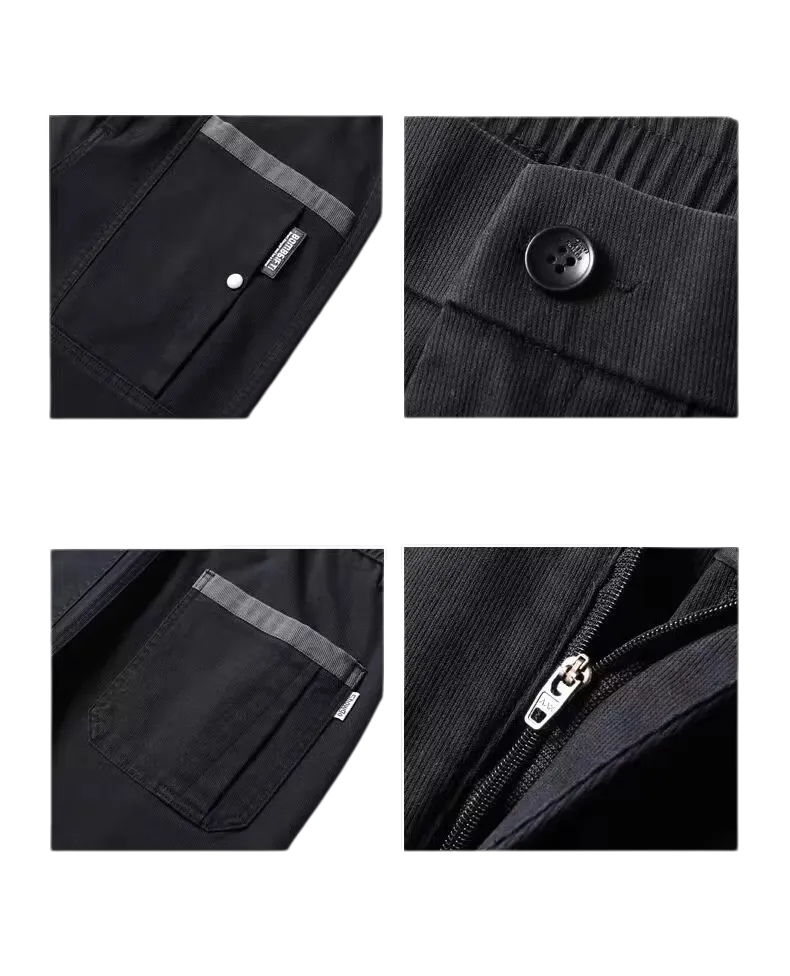 MPT25002 Men's 100% Cotton Casual Pants with contrast pocket highlight