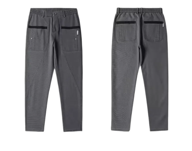 MPT25002 Men's 100% Cotton Casual Pants with contrast pocket highlight