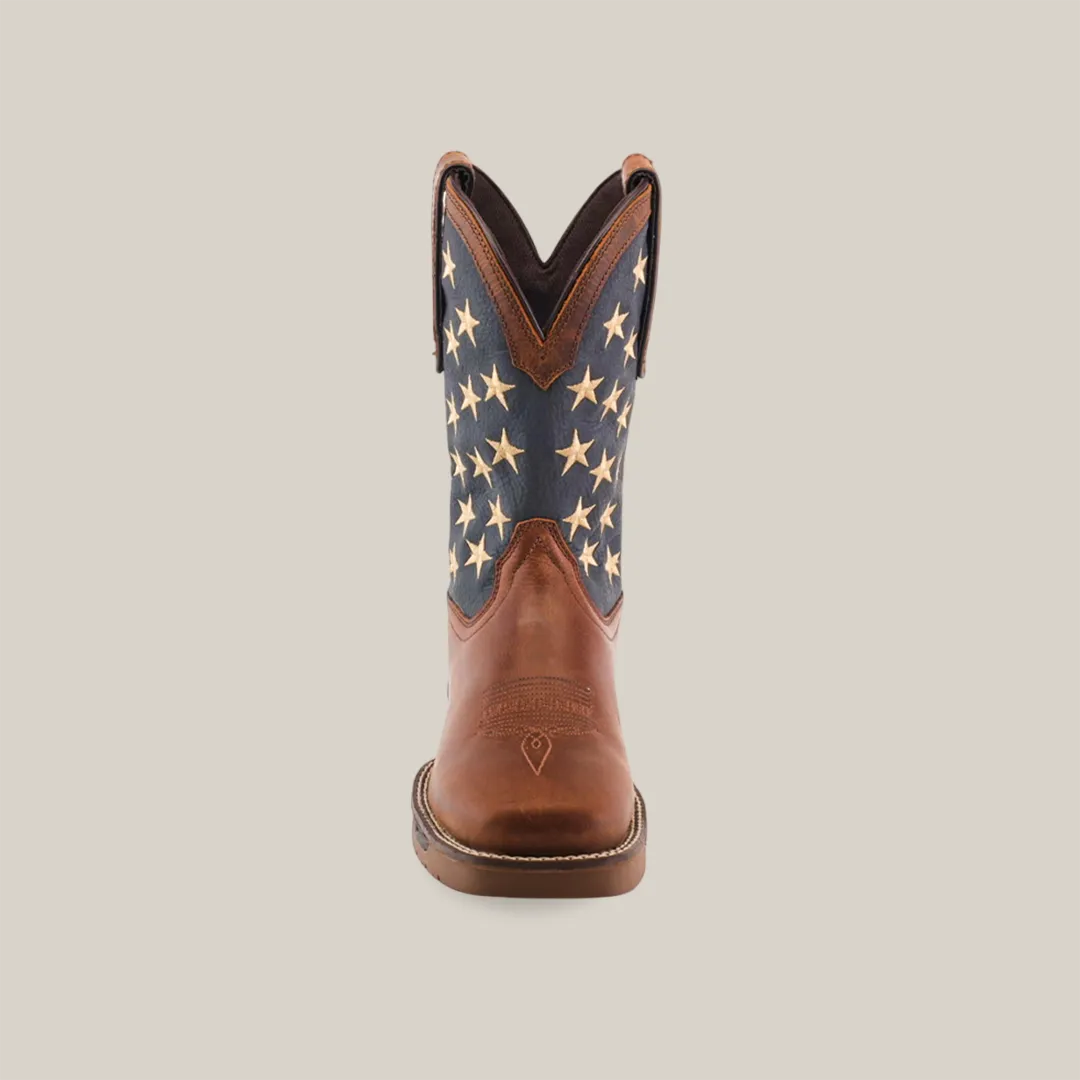 Navy Brown US Flag - Waterproof - Soft Toe