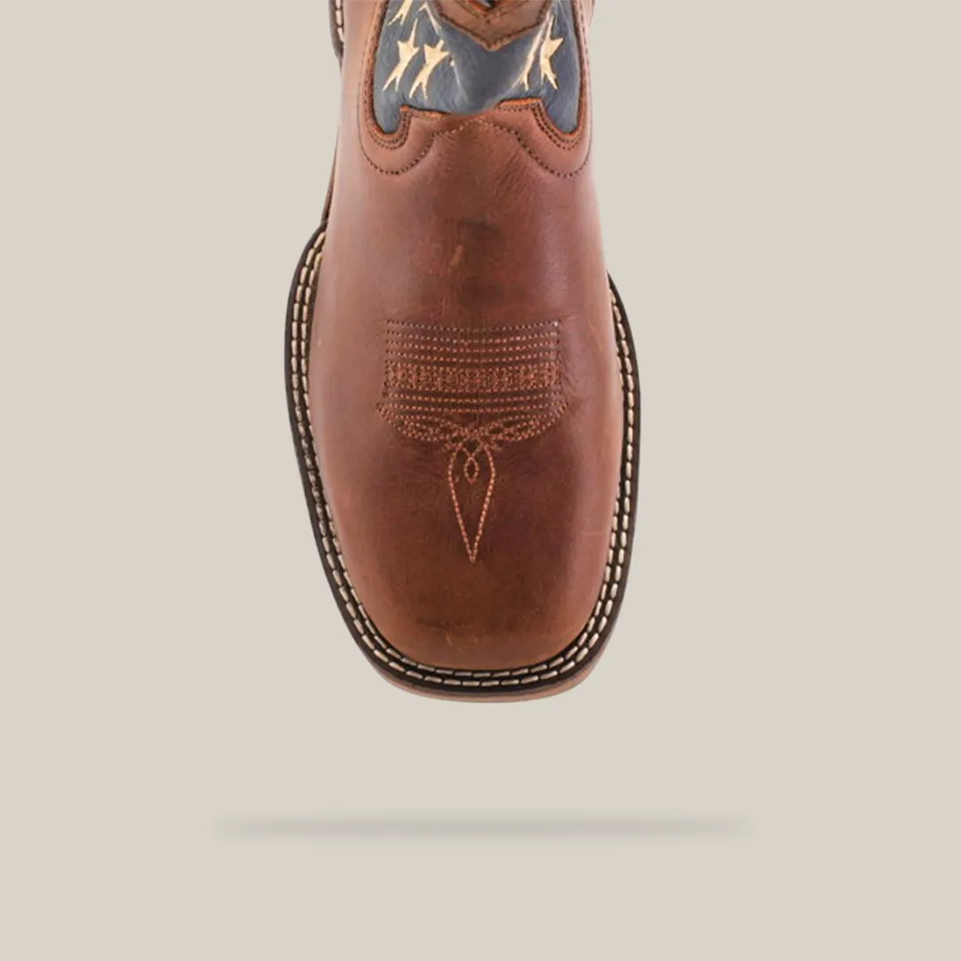 Navy Brown US Flag - Waterproof - Soft Toe
