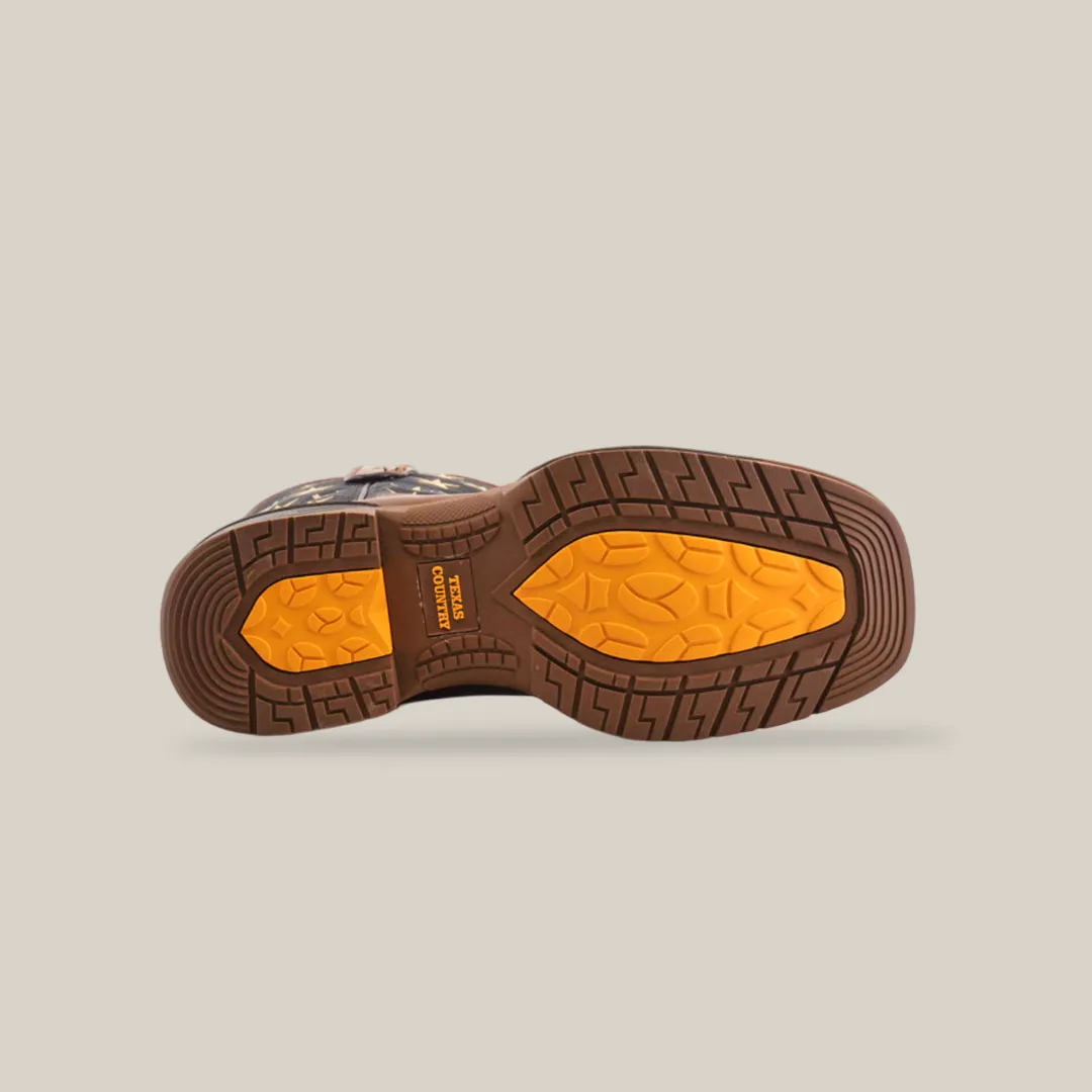 Navy Brown US Flag - Waterproof - Soft Toe
