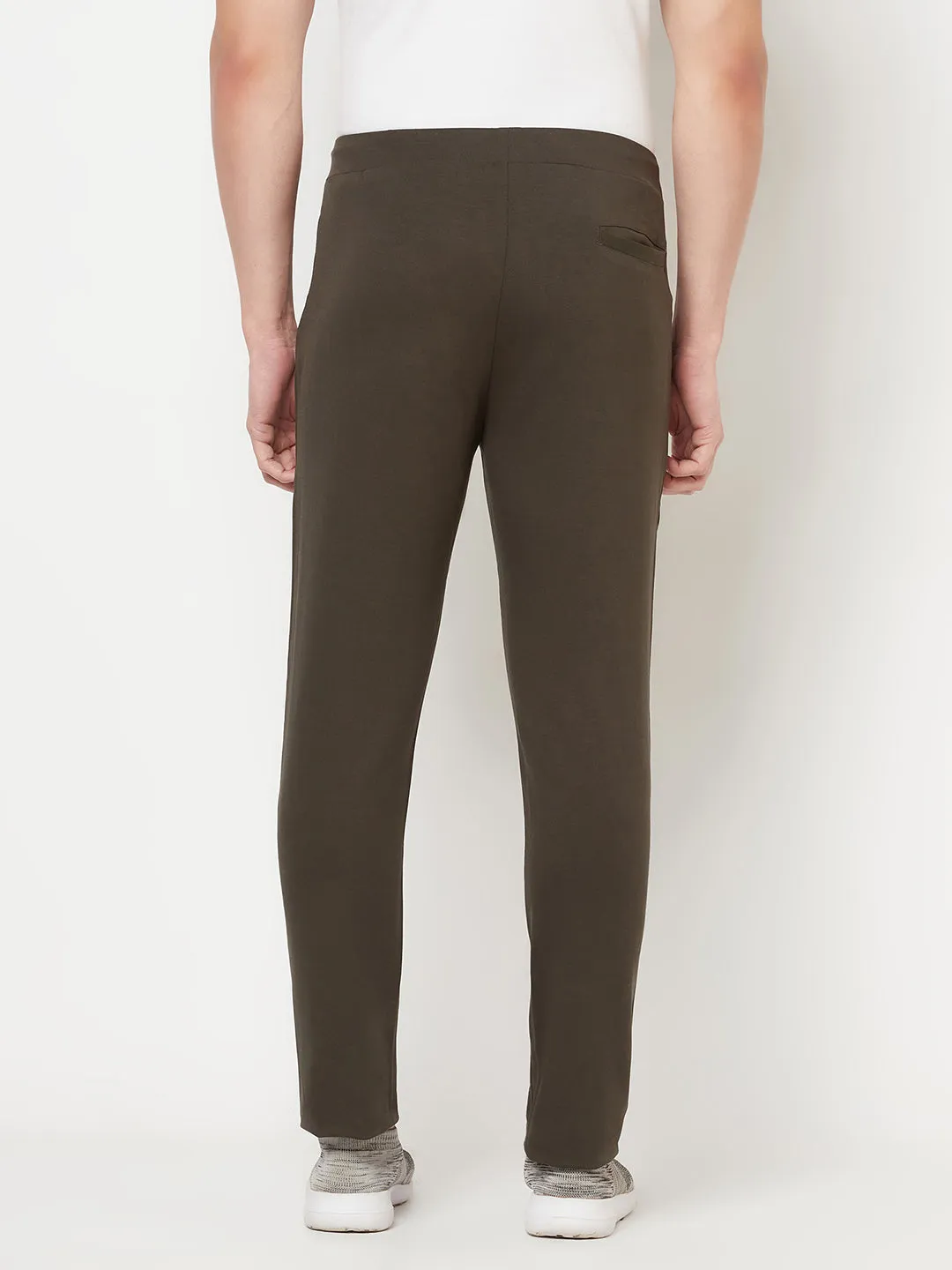 Olive Typography Track Pants