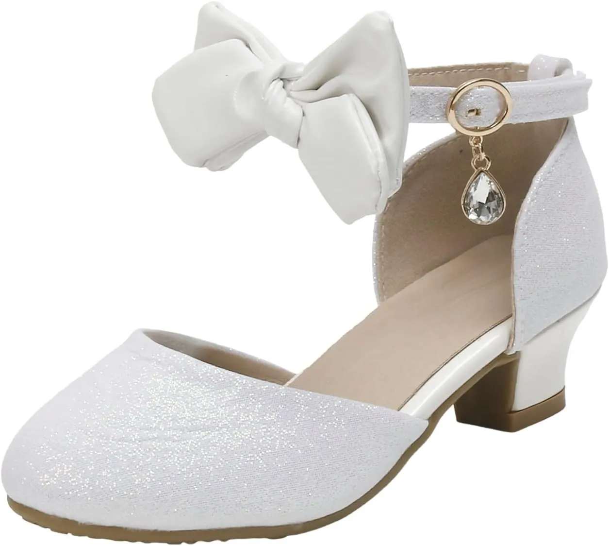 Open Toe Sandals Girls Princess Shoes Little Girl Hollow Bow Sandals Children Dance Performance Dress High Heels