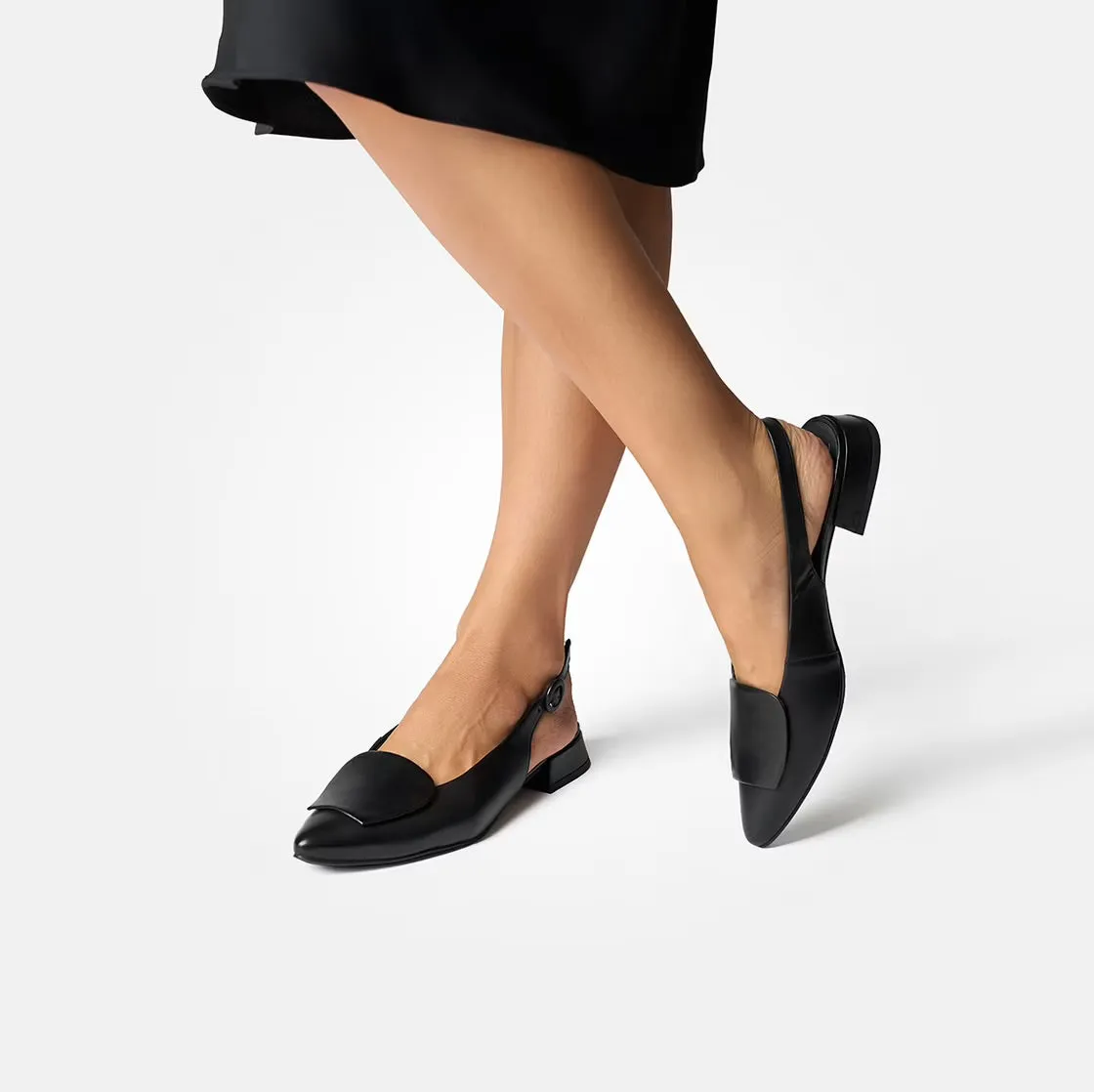 Paul Green - 6090 Black Sling Back