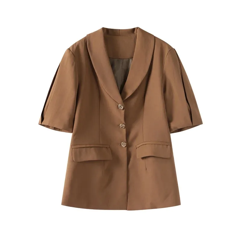 Puff Sleeve Blazer & Trousers