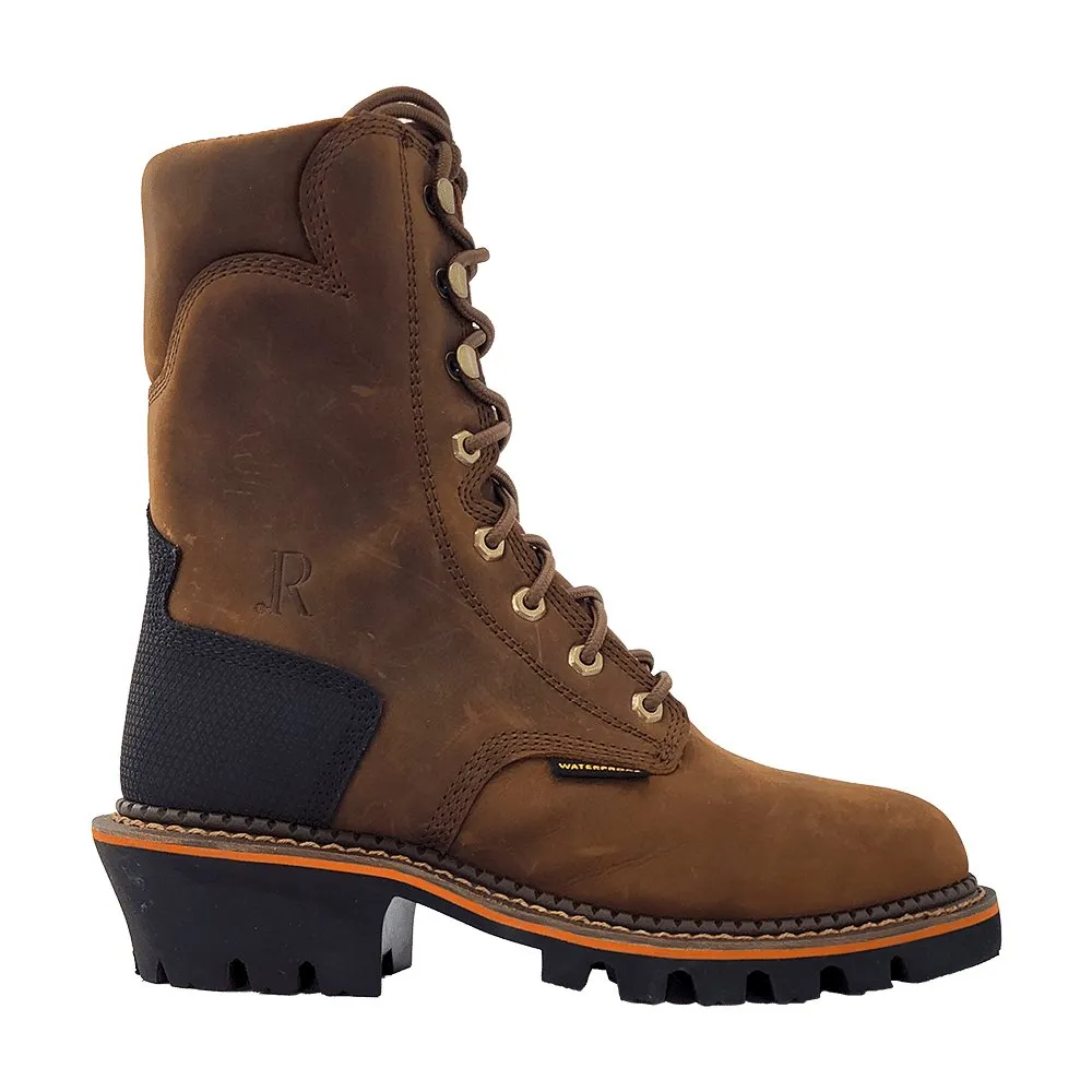 R. Watson Men's 9" Peanut Cowhide Comp Toe Waterproof Work Boots
