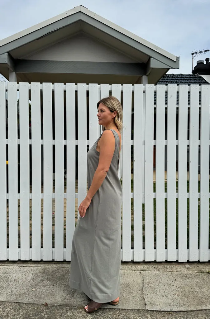 Rabens Saloner Muna Vintage Cotton Dress in Moon