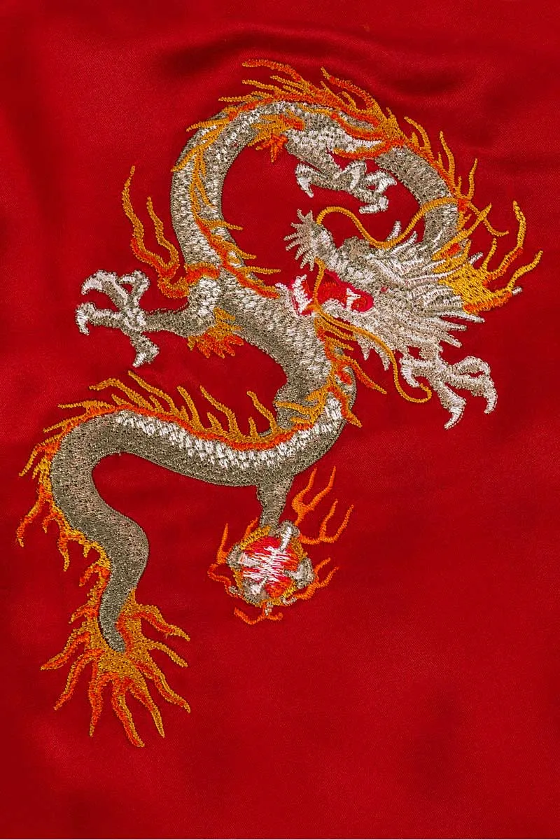 Red Silk Kimono robe