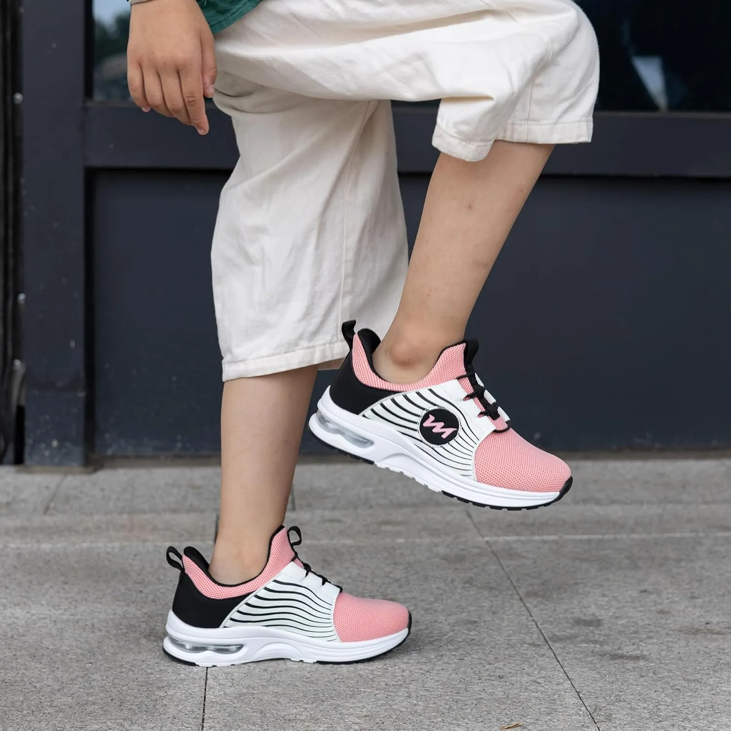 RomenSi Air Athletic Running Shoes for Boys Girls Lightweight Breathable Tennis Sports Kids Sneakers