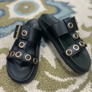 Rozalia Sandal • Smooth Black