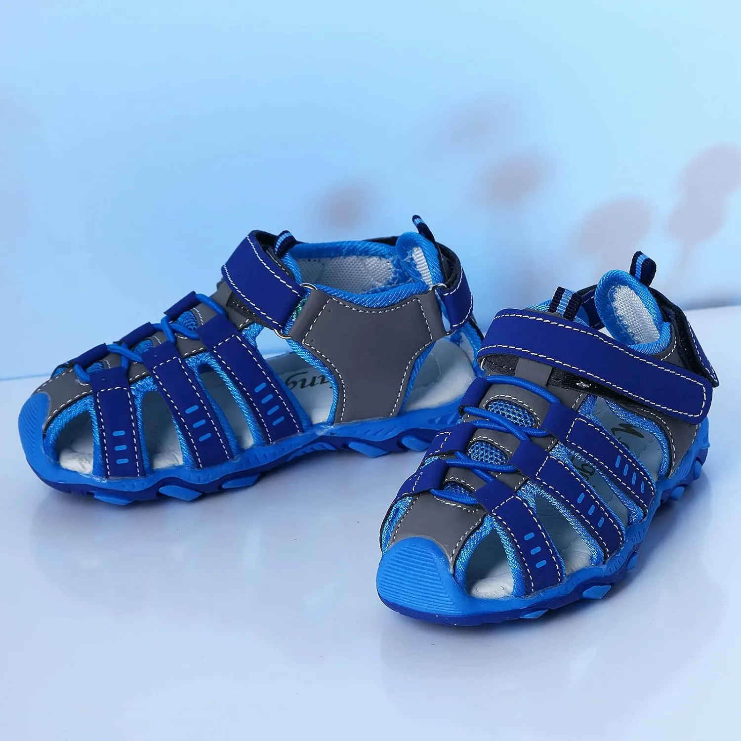 Sandals for Toddler Sandals Closed Girl Beach Boy Shoes Children Sneakers Summer Kids Black 7t Shoes (Blue, 3-3.5Years)