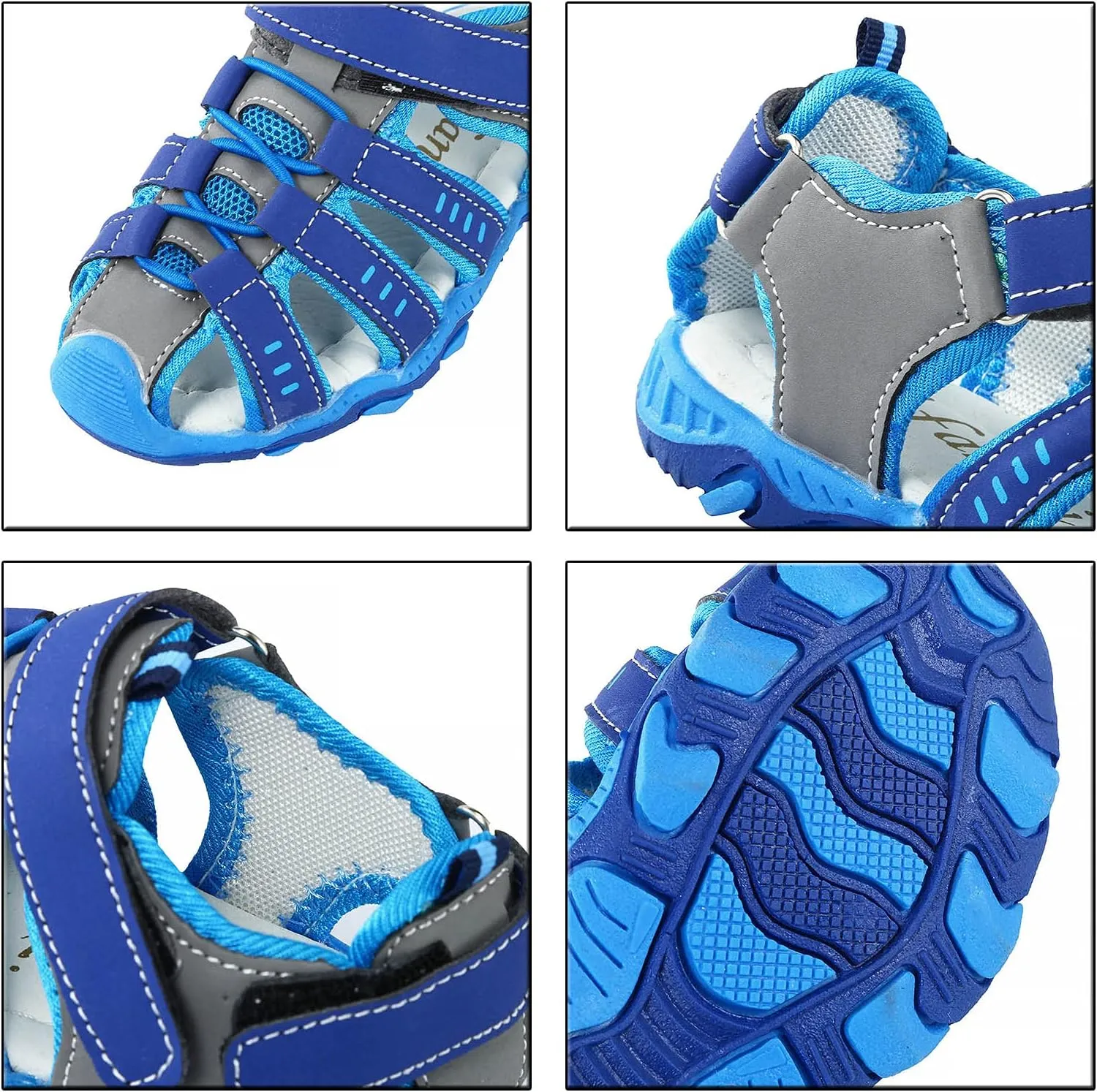 Sandals for Toddler Sandals Closed Girl Beach Boy Shoes Children Sneakers Summer Kids Black Sneakers (Blue, 3-3.5Years)