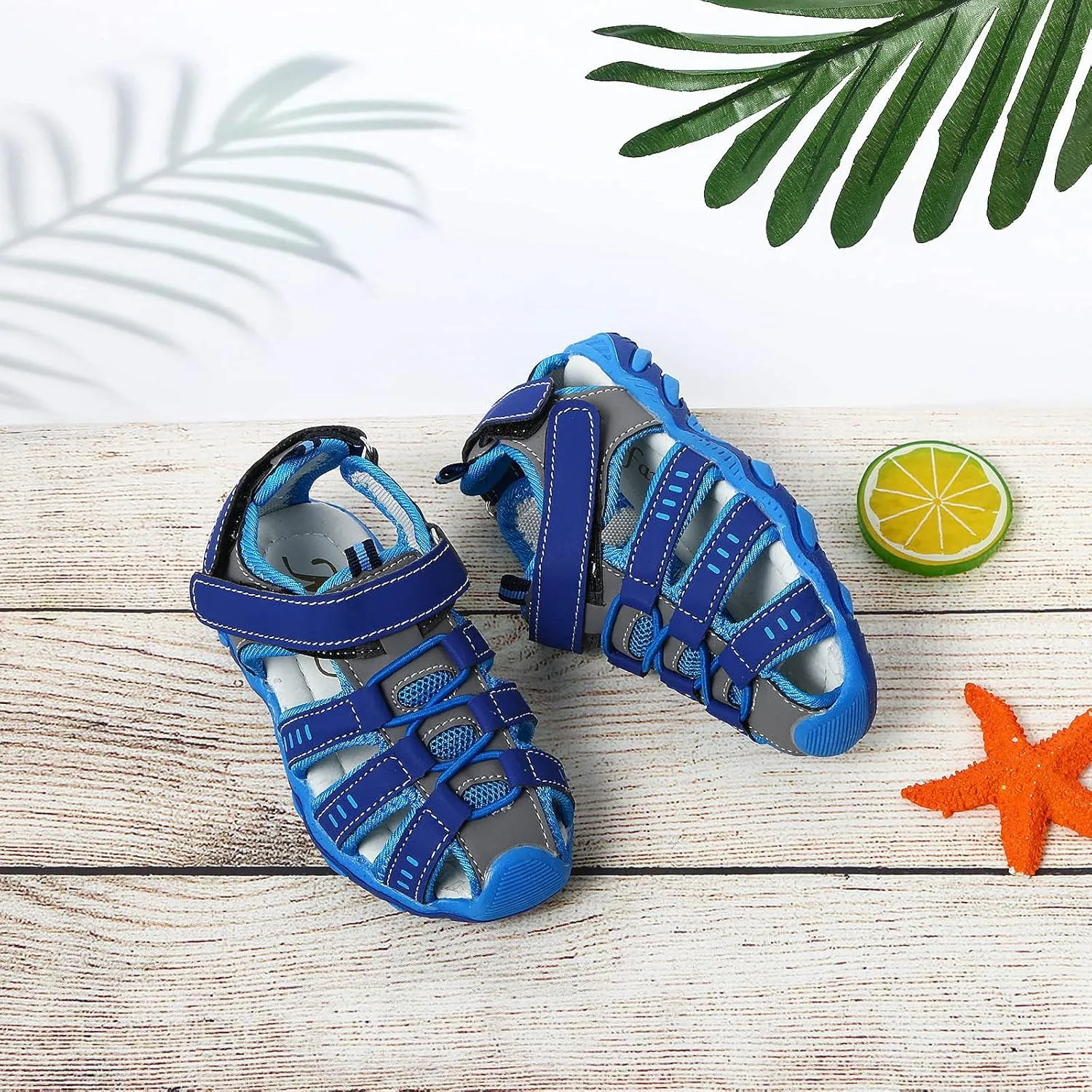 Sandals for Toddler Sandals Closed Girl Beach Boy Shoes Children Sneakers Summer Kids Black Sneakers (Blue, 3-3.5Years)