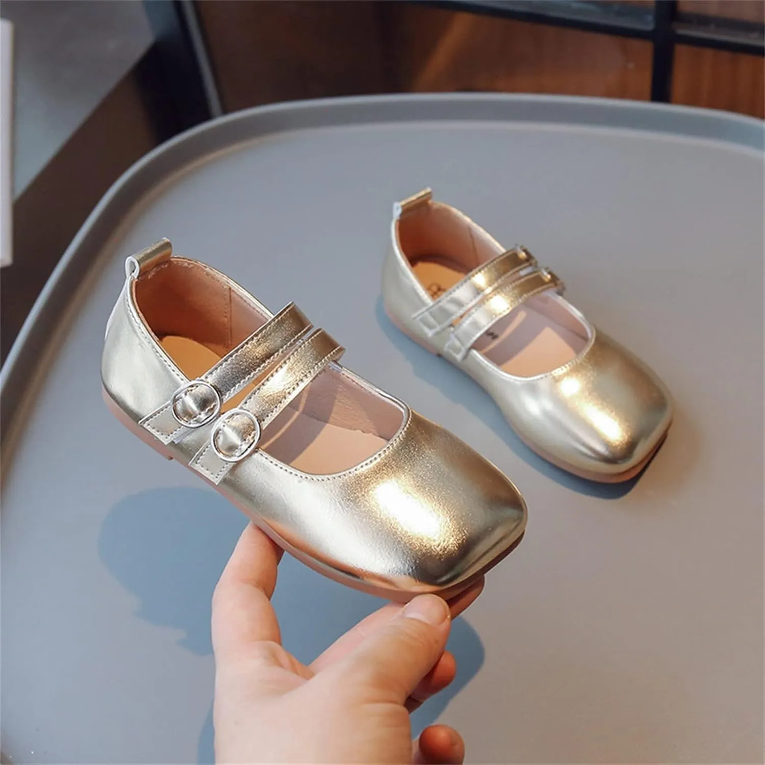 Sequins Dress Sandals For Toddler Soft Sole Wide Dress Dance Shoes Girls Kids Summer Ankle School Casual Loafers Glitter